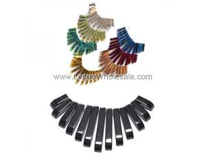 Hematite Graduated Fan 13pc Pendant Assorted Color